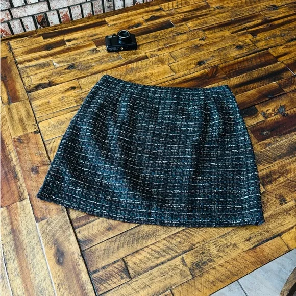 LOFT Green A-Line Mini Skirt for Work - Picture 4 of 8